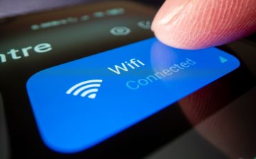 Close-up,View,Of,Connecting,Smartphone,To,Wifi,,Shot,With,Macro