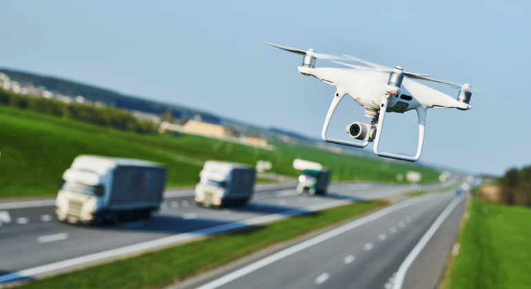 Drone_over_highway